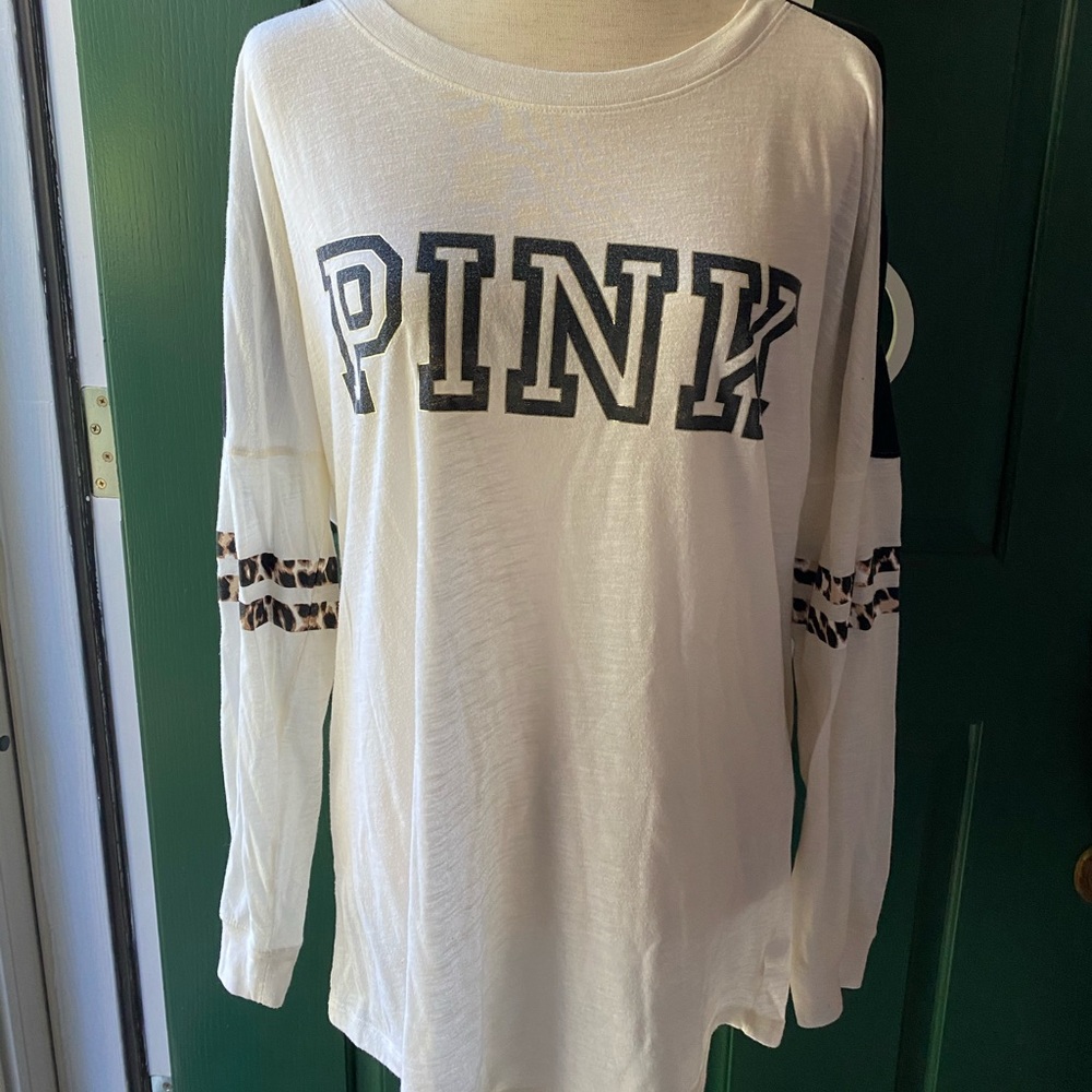 PINK long sleeve cheetah print shirt